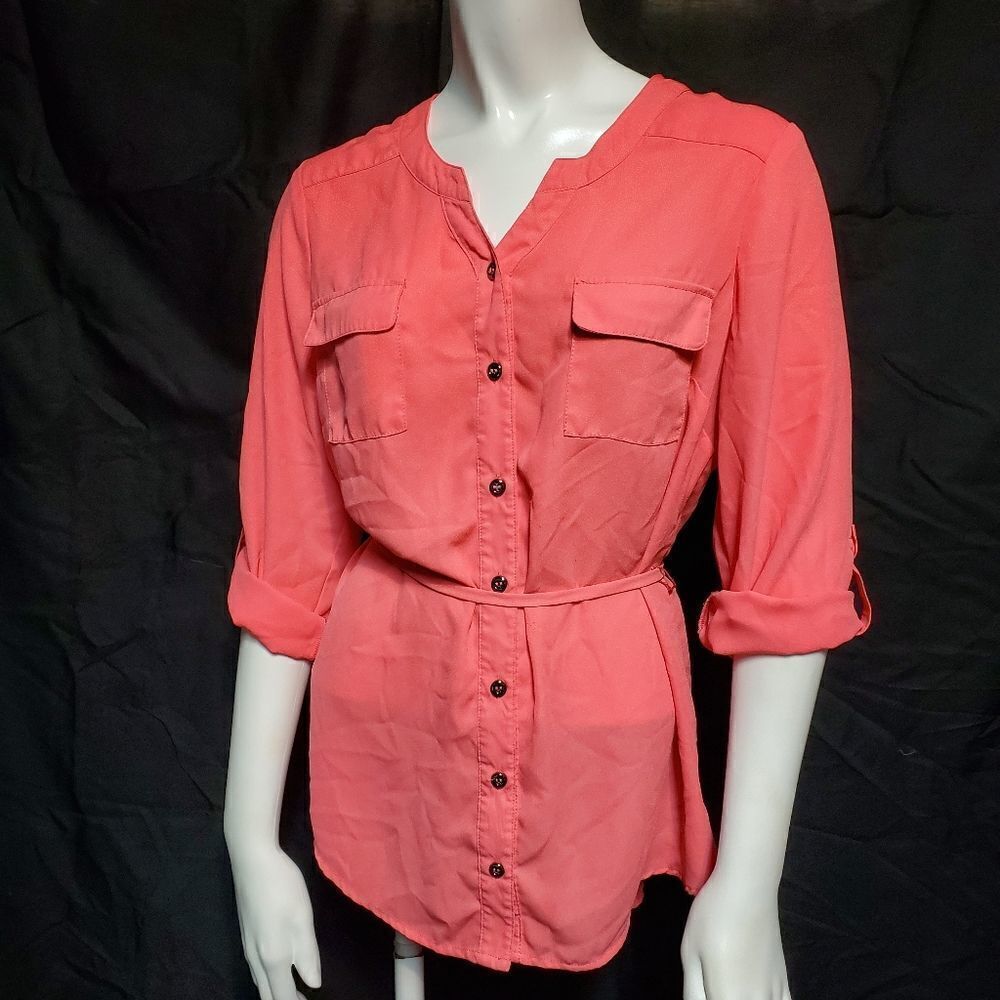 AB Studio Pink Button Down Top (S)